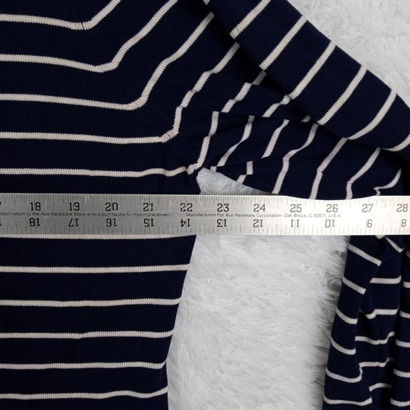 Terry Lewis Classic Luxuries‎ Womens Sweater Cardigan Blue Red Silk V Neck 1 X - Picture 6 of 8